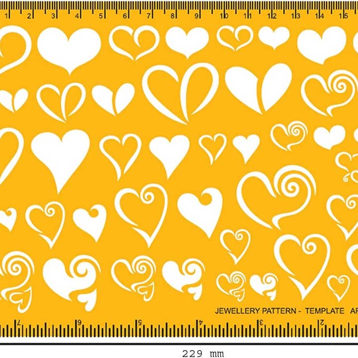 Liquidraw - Wholesale Craft Tool - Liquidraw Jewellery Design Templates Stencil, Jewellery Making Template Stencils - Hearts1