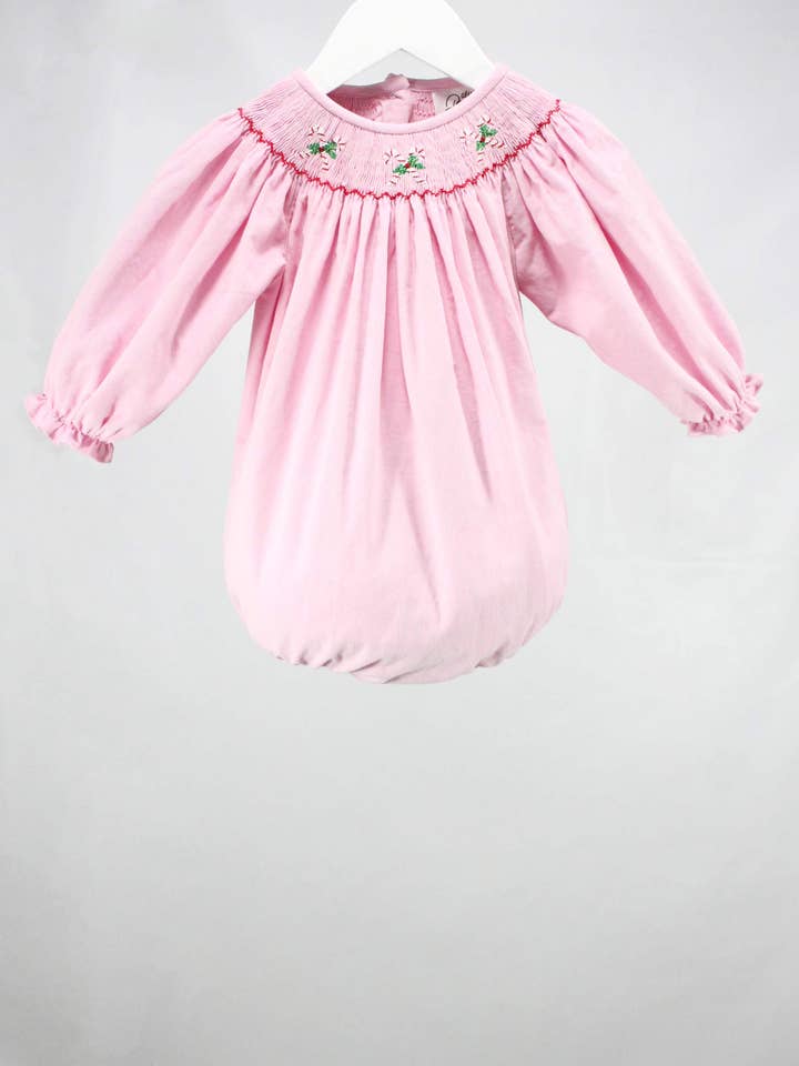 Candy Cane Ellie Bubble for wholesale by Baby Blessings Clothing