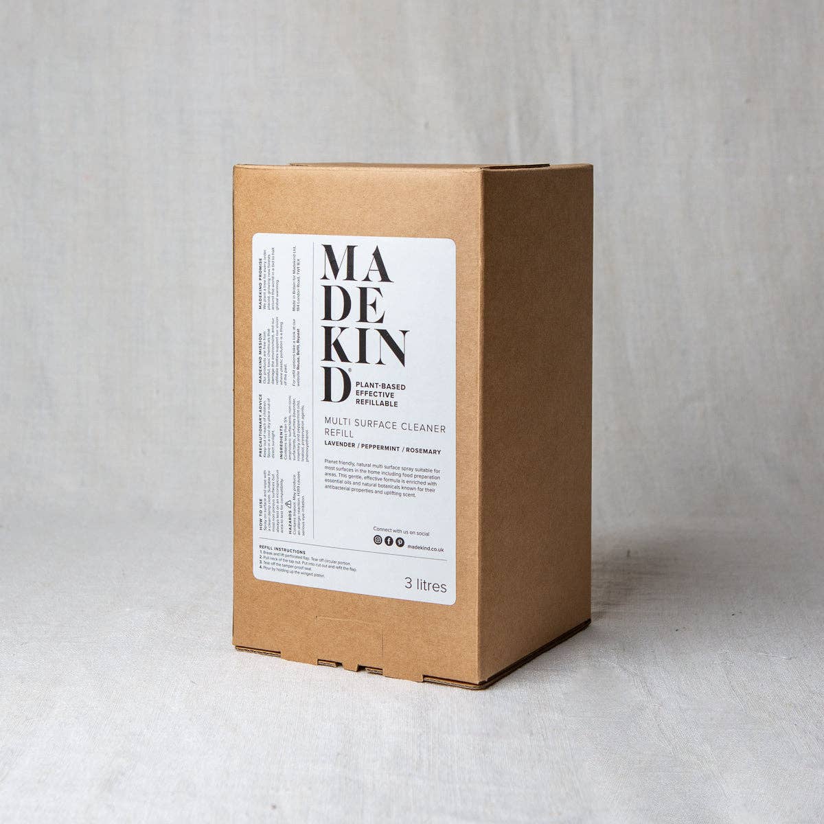MadeKind – wholesale Multi-surface cleaner – Natural Multi Surface Cleaner 3 Litre Refill
