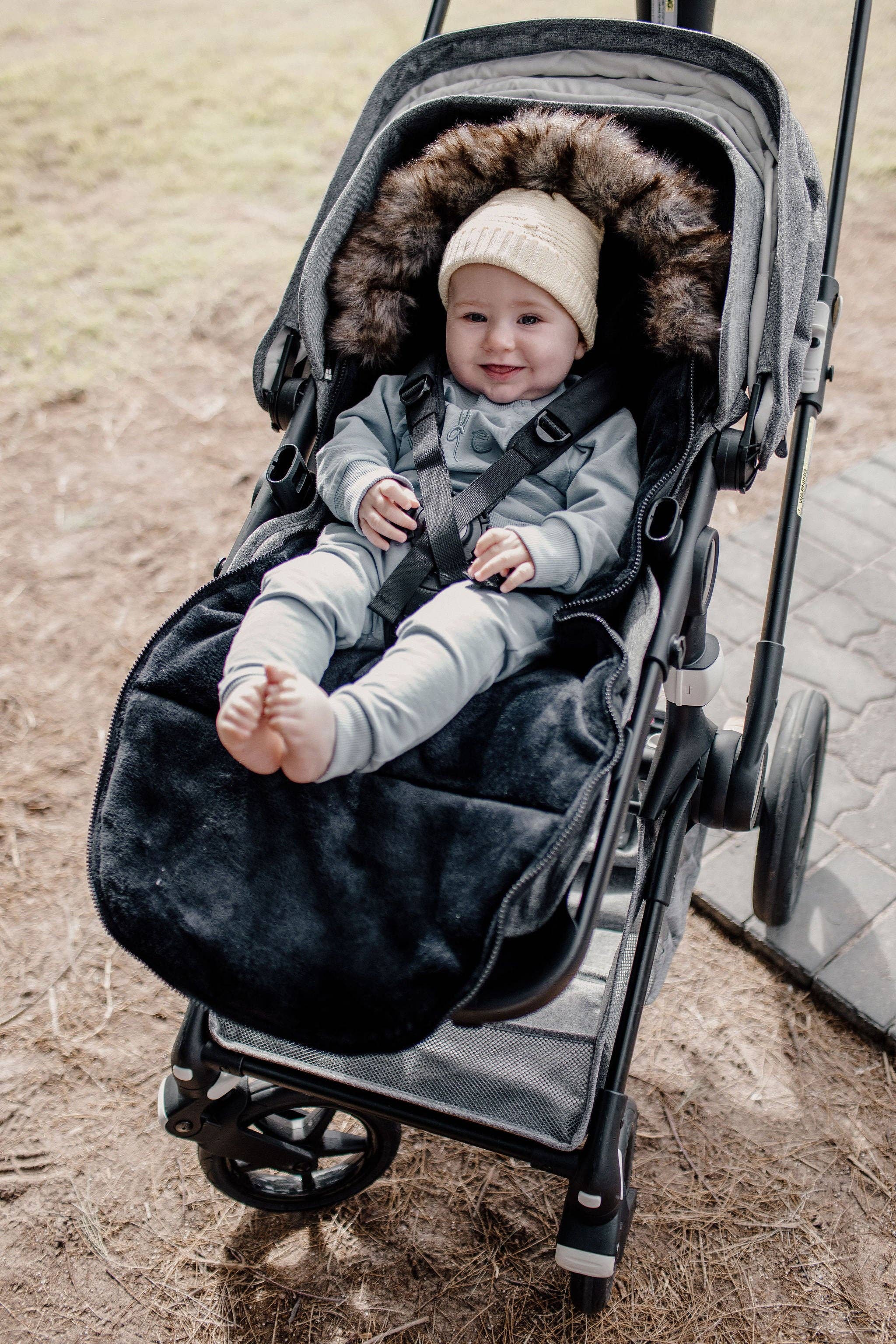 baby luno - Wholesale Pram cover/accessory - baby luno Nordic Footmuff Pram Liner - Classic Black5