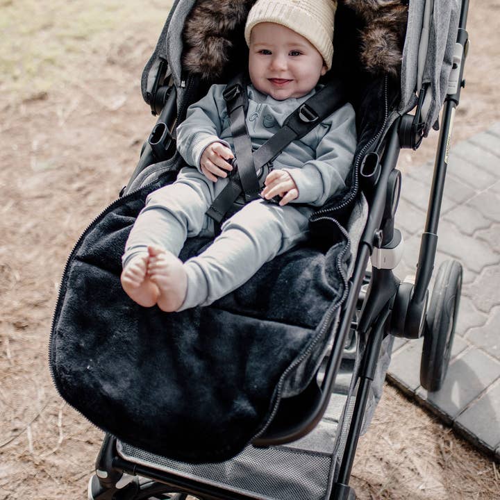 baby luno - Wholesale Pram cover/accessory - baby luno Nordic Footmuff Pram Liner - Classic Black5