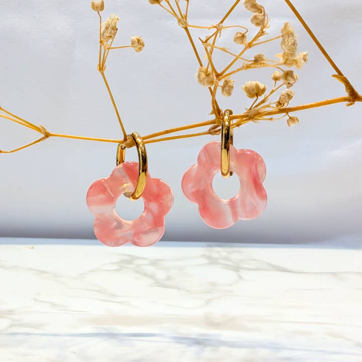 LOLO & YAYA - Wholesale Dangle Earrings - Stainless steel flower earrings4