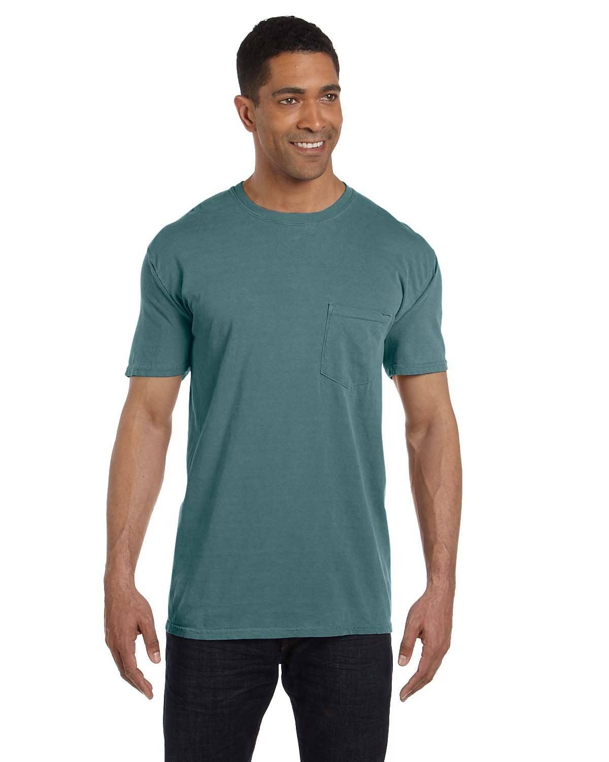Total Apparel - Wholesale T-Shirt - Unisex - Comfort Colors Garment-Dyed Pocket Blank T-Shirt | 6030CC38