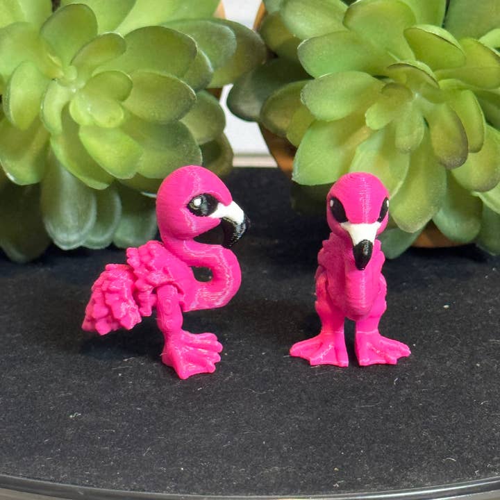 Flamingo • Mini 3D Printed Articulated Animal • Flexi Animals for wholesale by Lorianne Kol 3D Prints