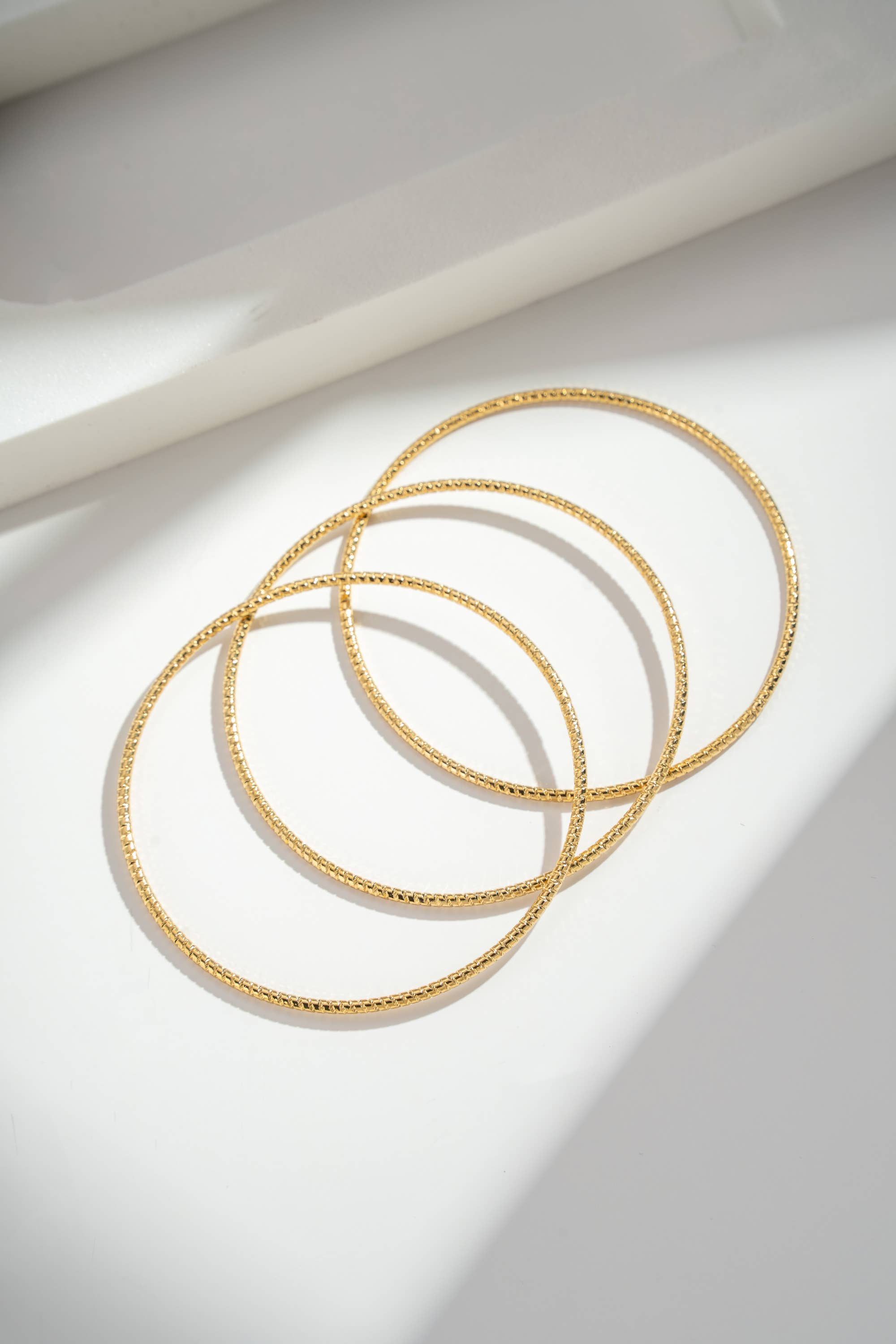 COSMOS - Wholesale Jewelry Set - Set of 3 Refined Gold Stainless Steel Bracelets Chic Style0