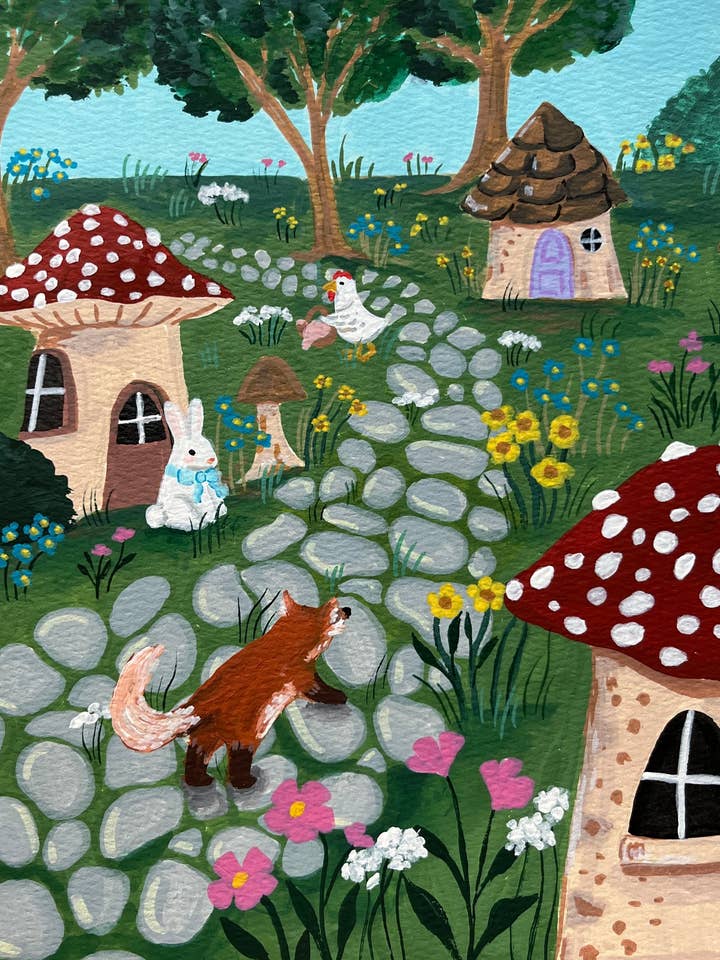 Impressões "Woodland Village" por atacado de Megan Lindsey Illustration
