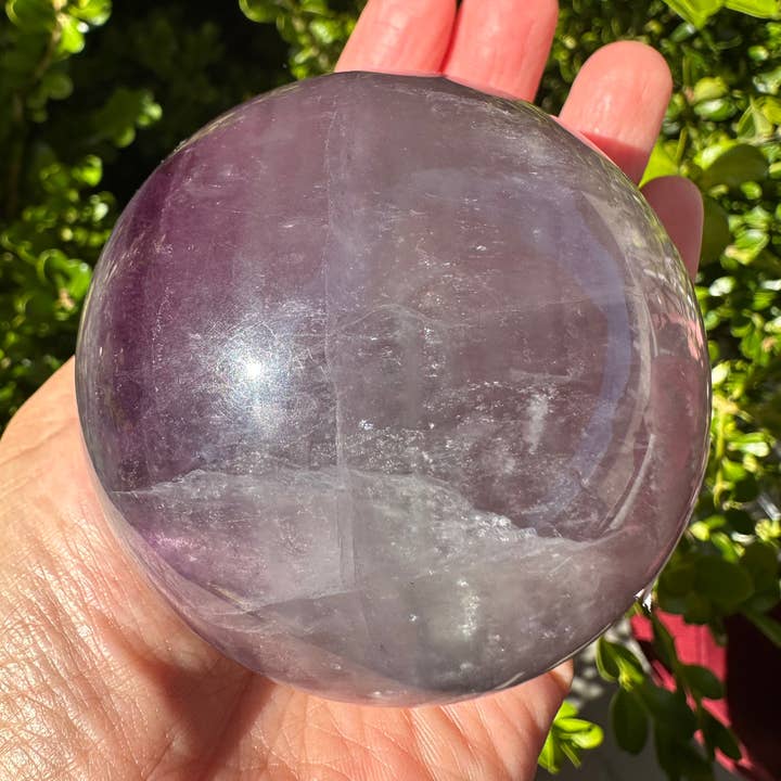 Moon Rituals - Wholesale Spiritual Stone/Crystal - Large Layered Purple Fluorite Crystal Sphere Ball – Clarity & Spiritual Growth, Christmas Crystal Gift #10