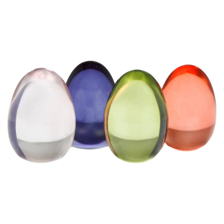 Kavana Decor by The Import Collection - Wholesale Decorative Tabletop Object - Chroma Acrylic Eggs -Set 124
