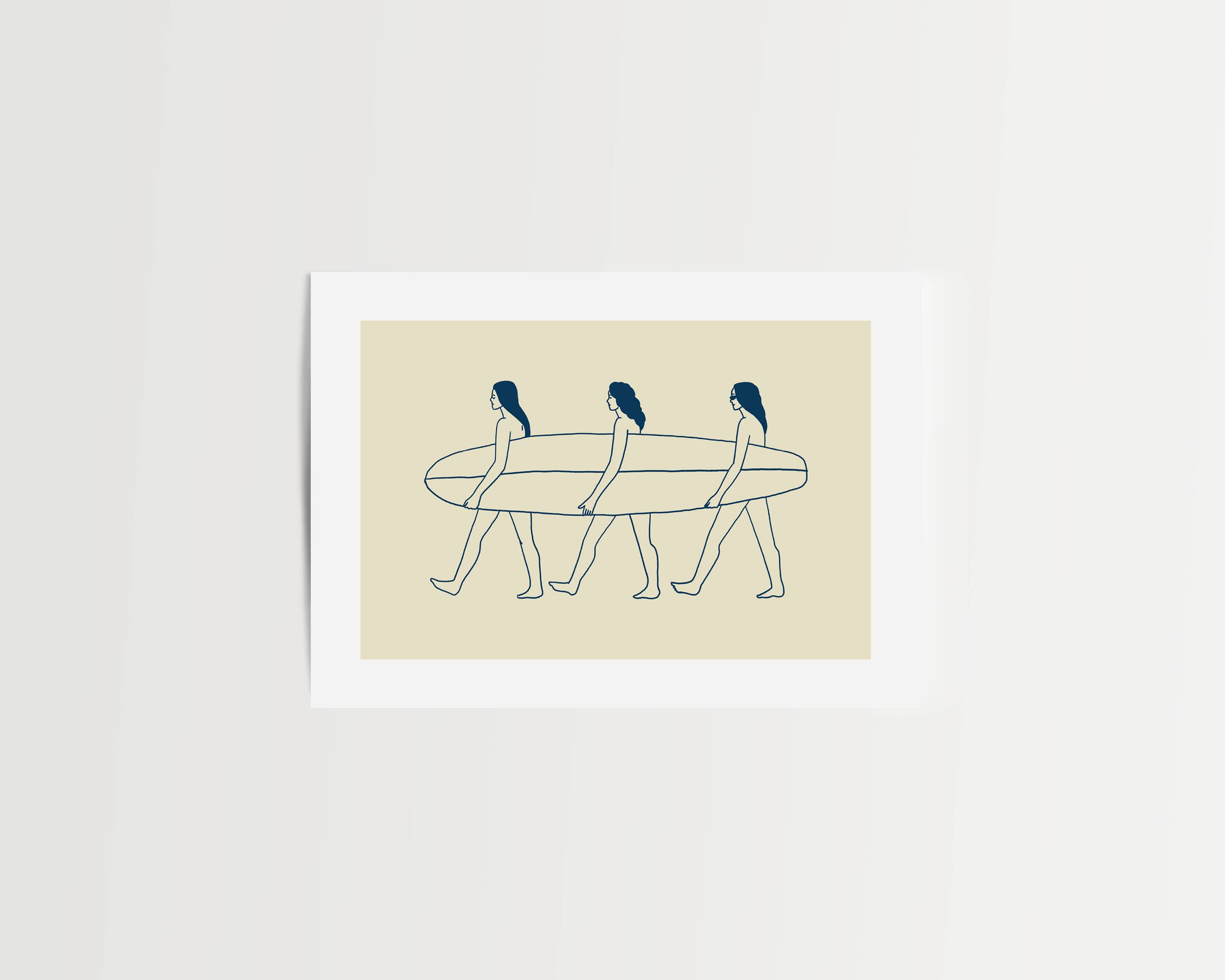 Tumbleweed Design Studio - Wholesale Kunstprint - "Surfers" 90's surfcultuur geïnspireerde minimalistische kunstprint3