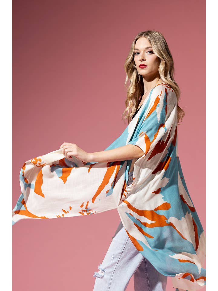 Urbanista - Vente Kimono – femme - Kimono long à imprimé floral ample14