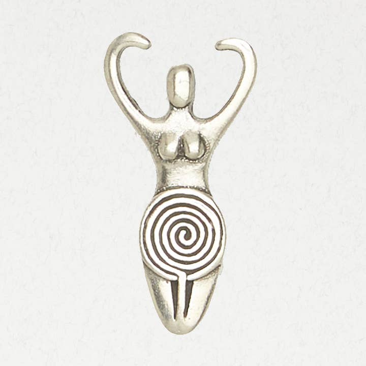 Goddess Pewter Pendant Necklace - Spiral Goddess for wholesale by Nirvana LLC