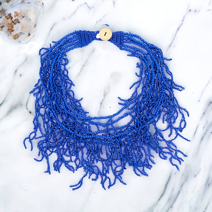 Narratives The Line - Venta al por mayor Collares de cuentas/perlas - Collar con cuentas de coral azul1