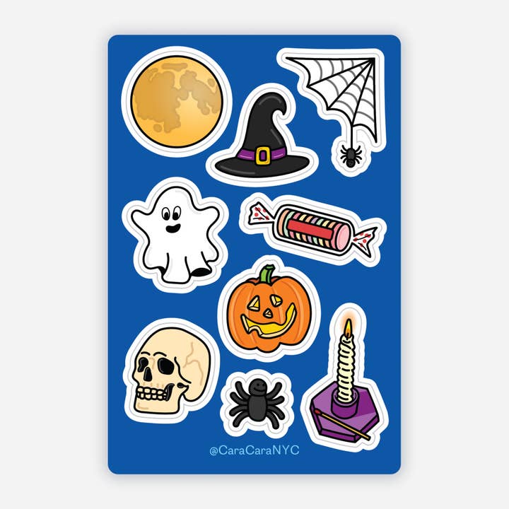 Halloween-Aufkleberblatt, 10,2 x 15,2 cm für den Großhandel von CaraCaraNYC