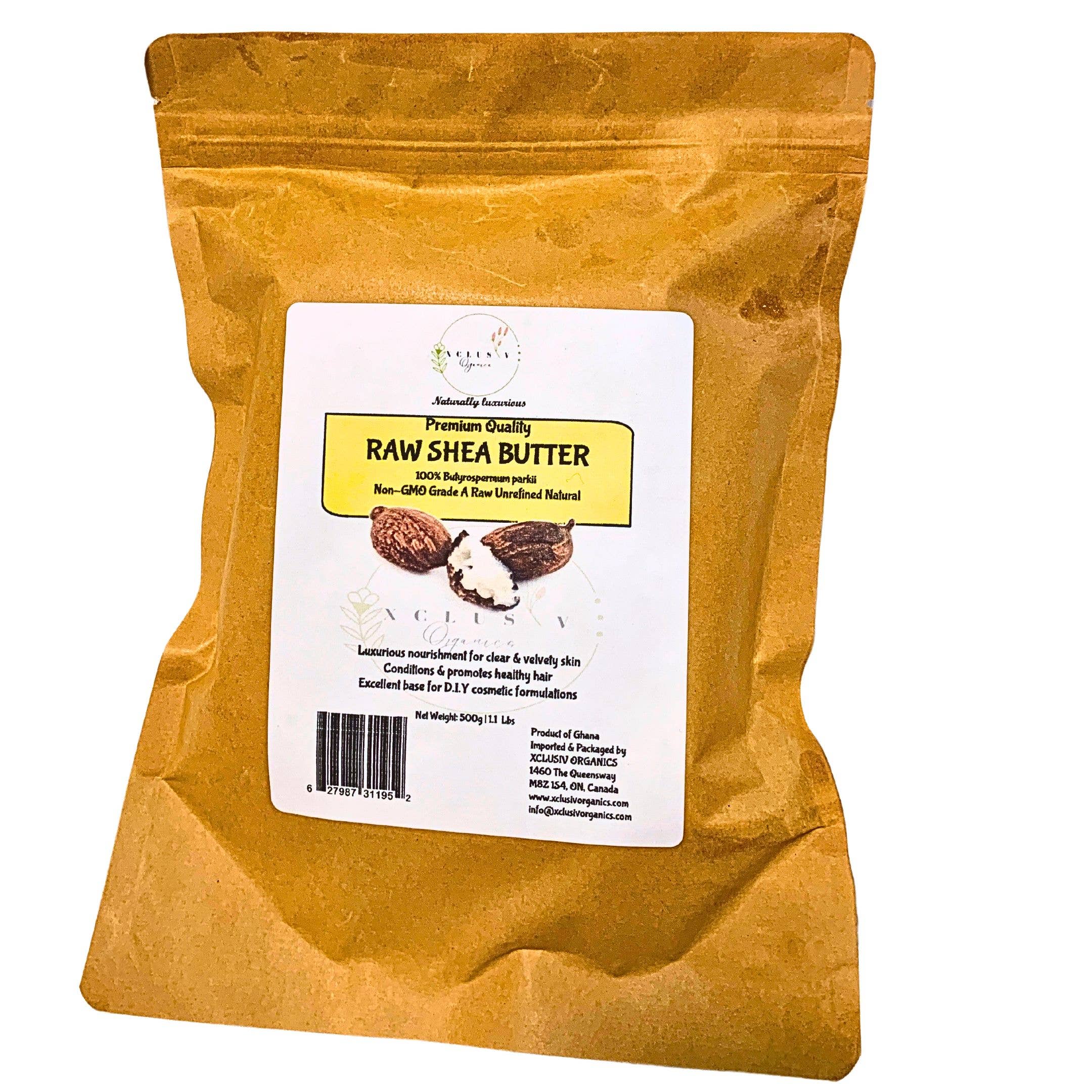 XCLUSIV ORGANICS – wholesale Kroppsbalsam/Smör – 100% rått sheasmör oraffinerat elfenben | Krämiga bitar10