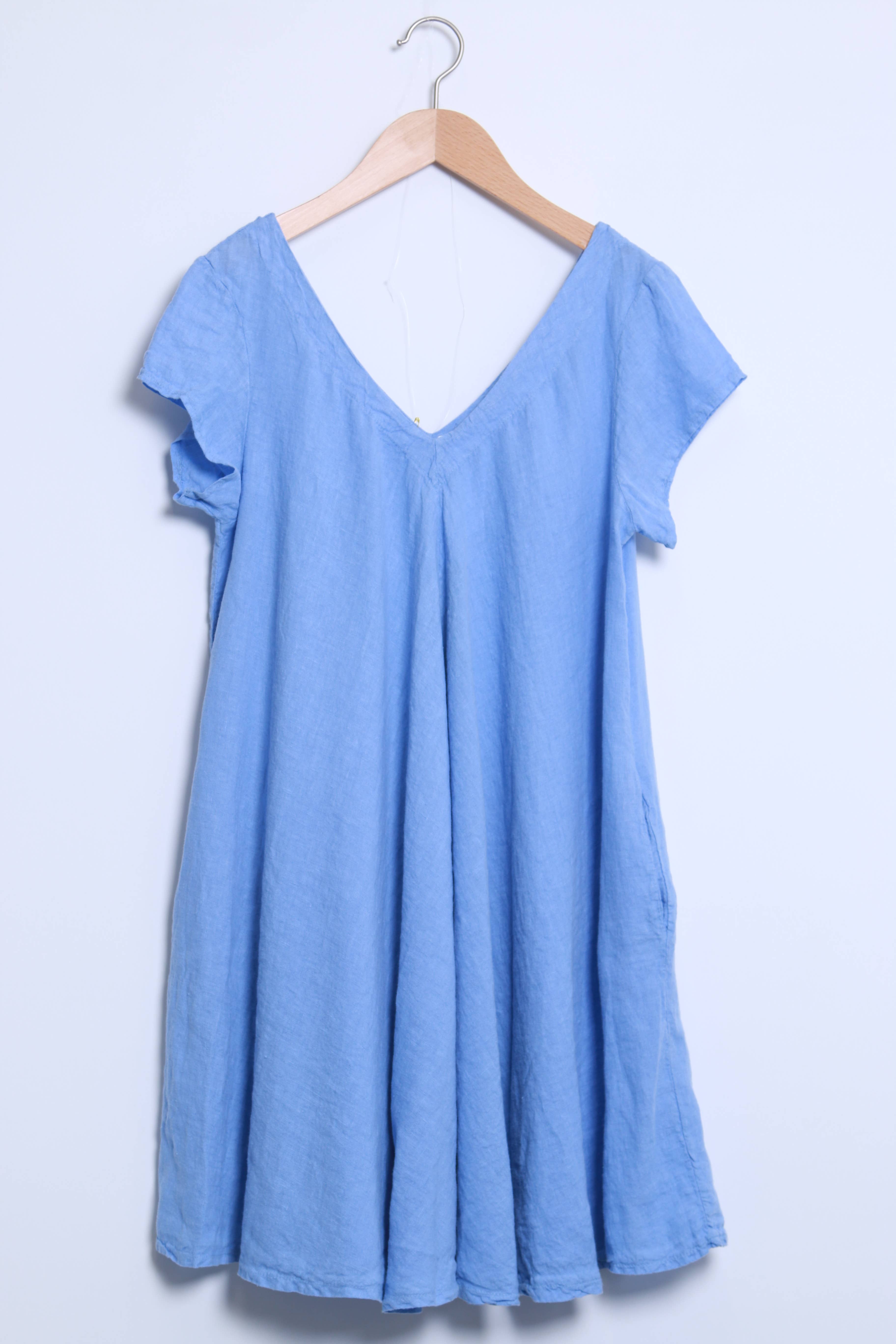 Shyloh - Wholesale Dress - Women's - Flowy linen dress with pockets 1495216