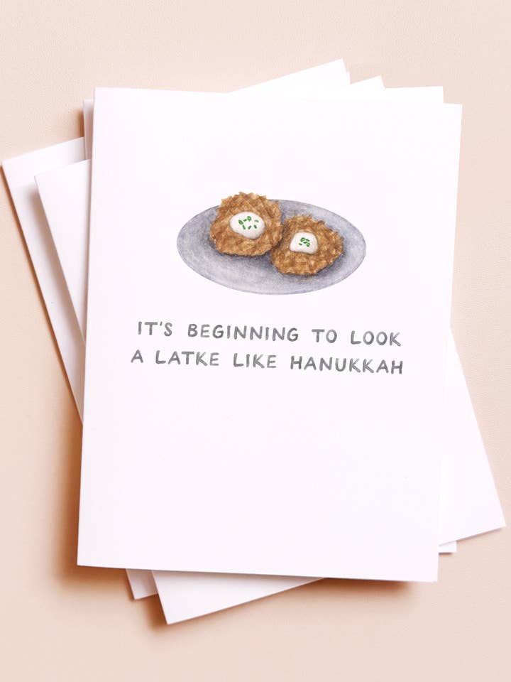 A Latke Like Hanukkah — Jewish Food Holiday Card for wholesale by Amy Zhang
