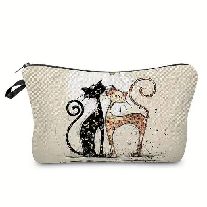 ACCITY - Wholesale Makeup/Cosmetic Bag - RETRO CAT CREATIVE COSMETIC BAG_CWAB22674
