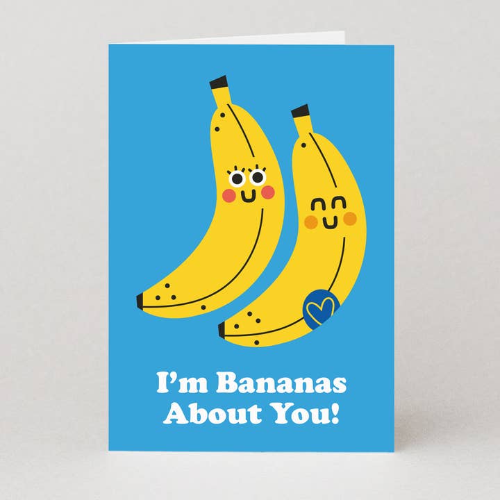 Bananas About You Valentine’s Cards | Valentine’s Day Cards for wholesale by Studio Boketto