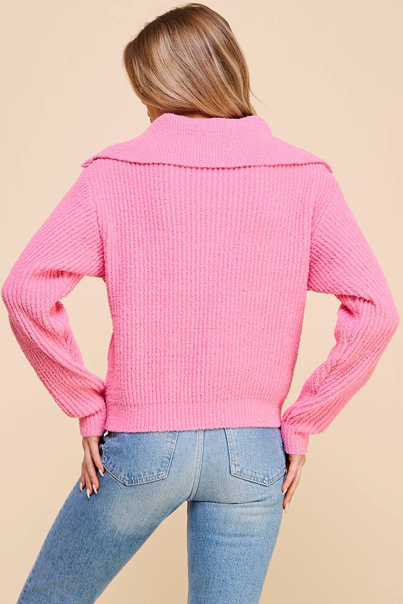 Allie Rose - Wholesale Sweatshirt - Women's - Plush Half Zip Pullover Sweater7