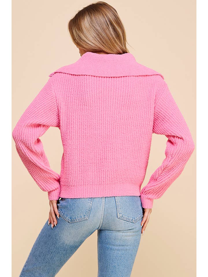 Allie Rose - Wholesale Sweatshirt - Women's - Plush Half Zip Pullover Sweater7