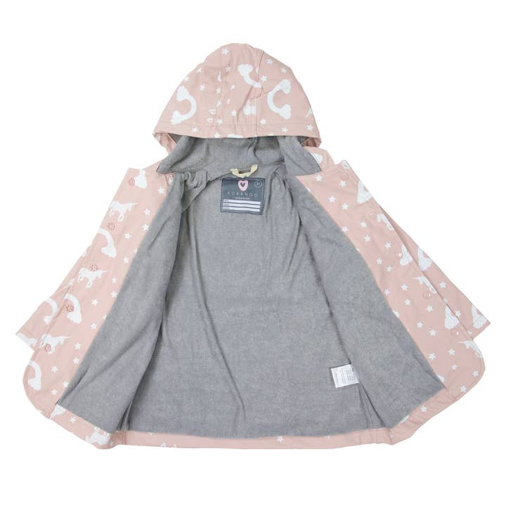 Korango Australia - Wholesale Raincoat - Kids - Colour Change Unicorn Raincoat Dusty Pink