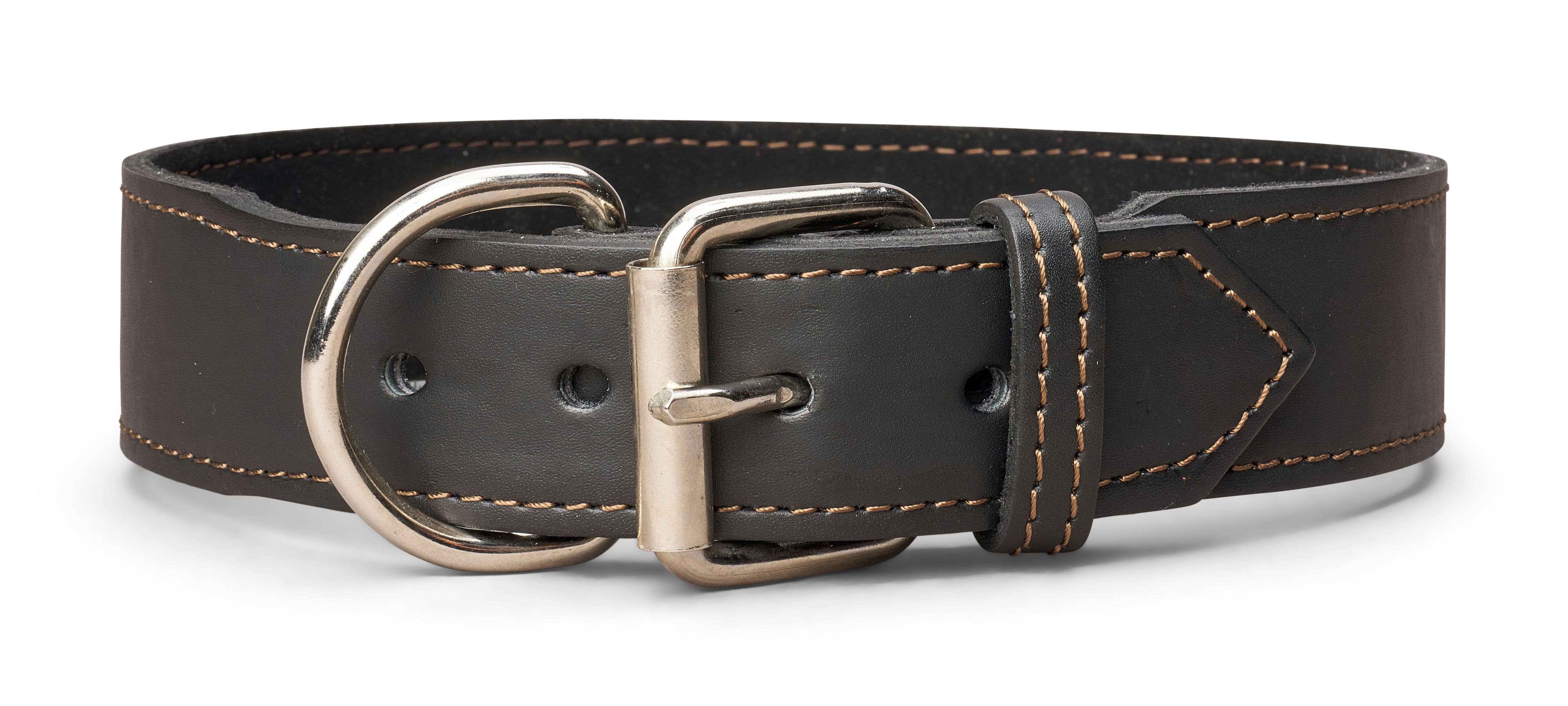 TOP DOG BRAND INC - Wholesale Pet Collar - Dog - 1 3/4 Inch Wide Plain Leather Collars15