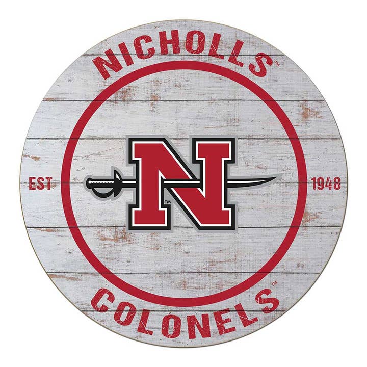20x20 Circle Nicholls State Colonels for wholesale by KH Sports Fan