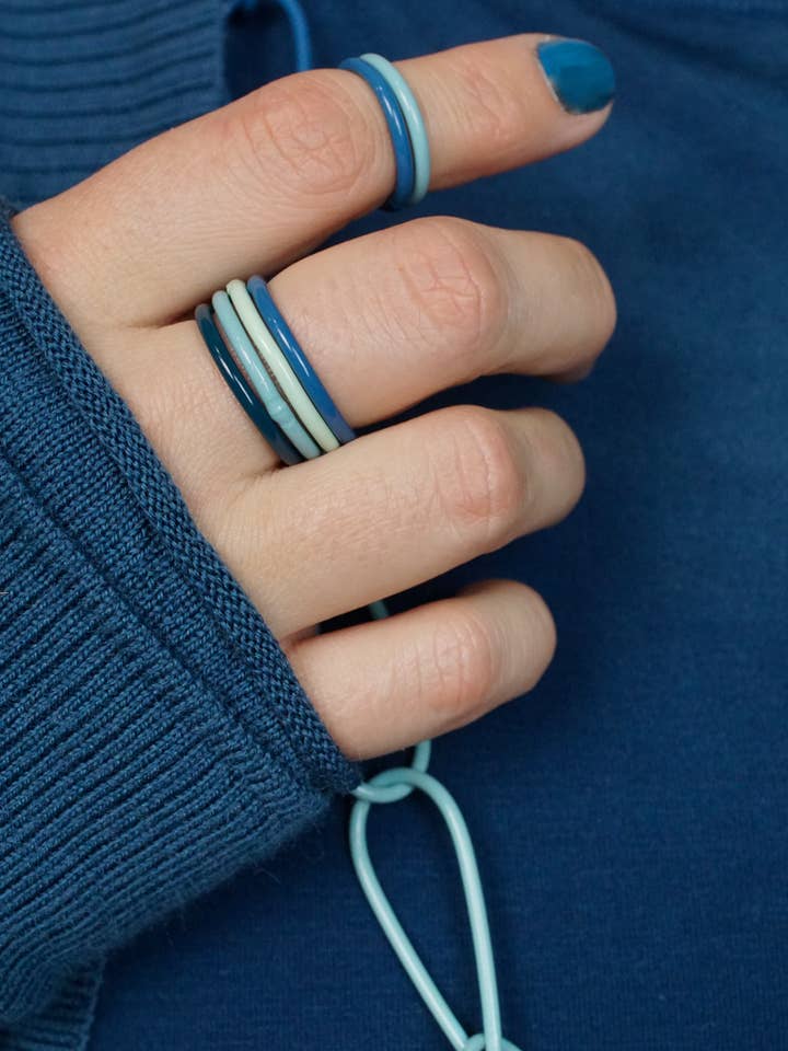 Colorful Stacking Rings - Assorted Colors for wholesale by Megan Auman