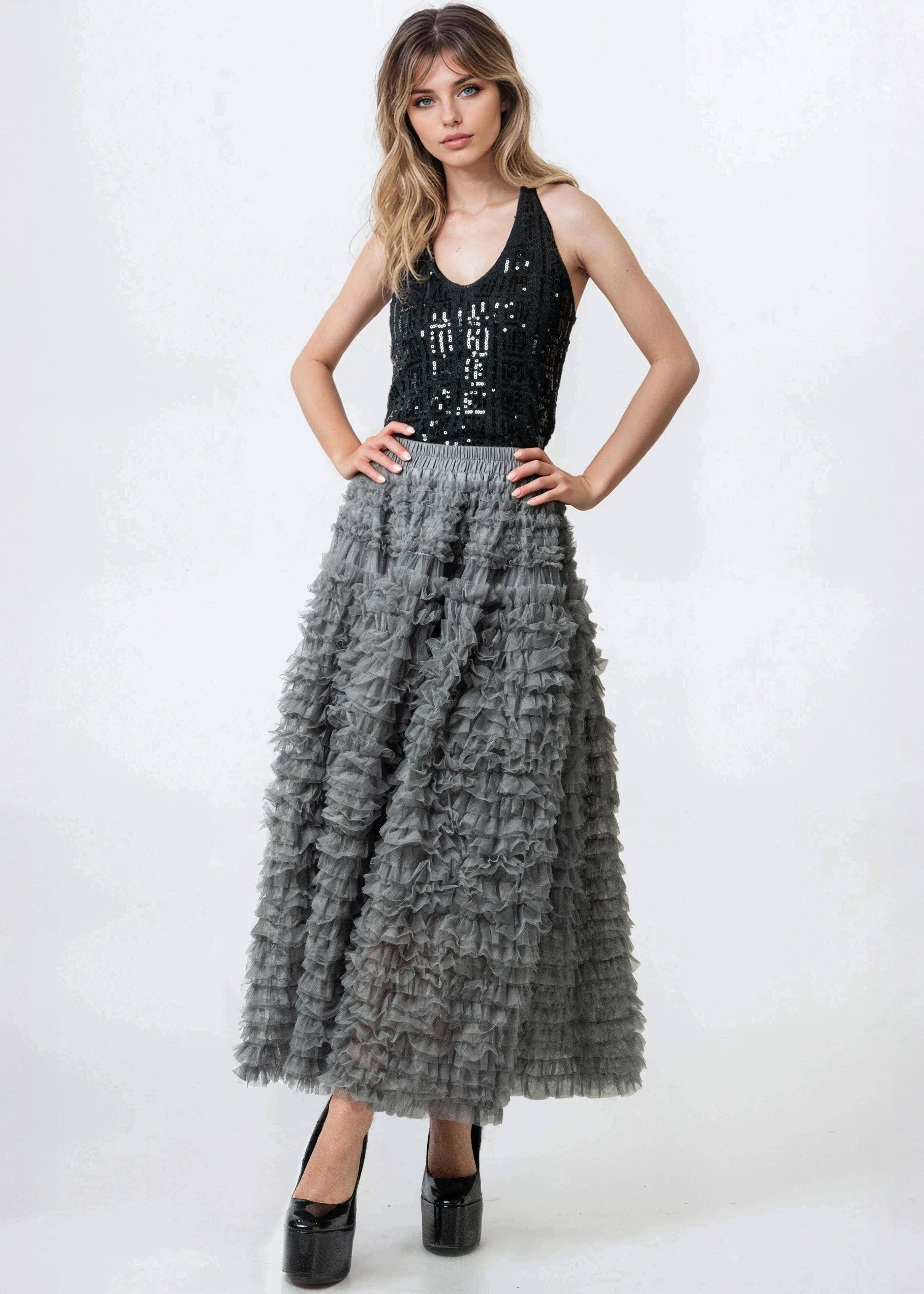 KATE HEWKO - Wholesale Skirt - Women's - Drama Tulle Ruffle Skirt10