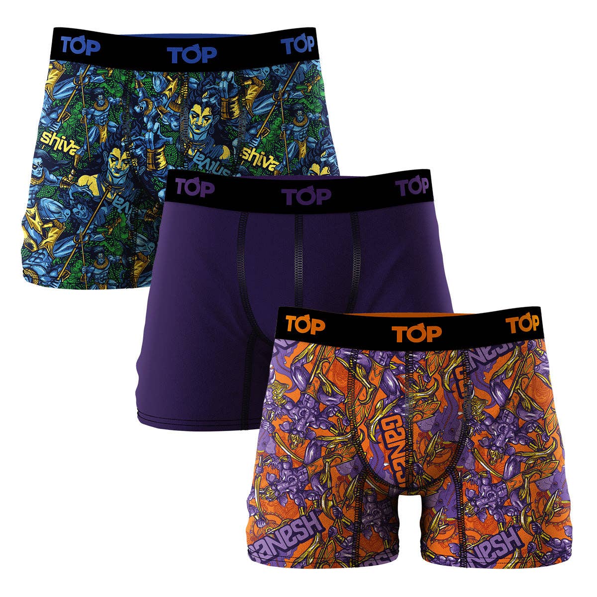 TOP - Vente Sous-vêtements – homme - Boxer en coton pour homme, lot de 3, Gods Collection9