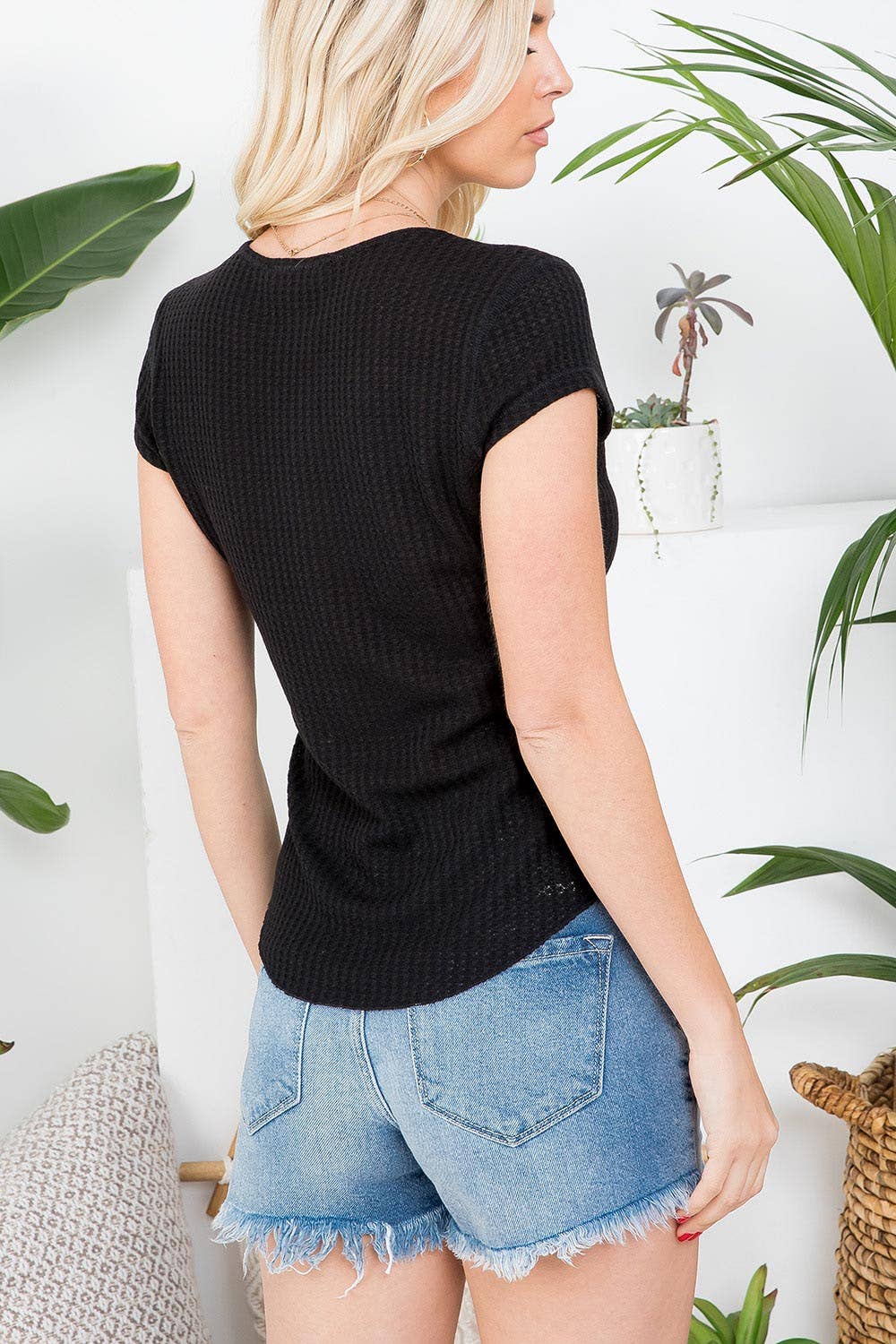 Sweet Lovely by Jen - Vendita all'ingrosso Top in maglia - Donna - SW307 HENRY BUTTON S/S TOP30