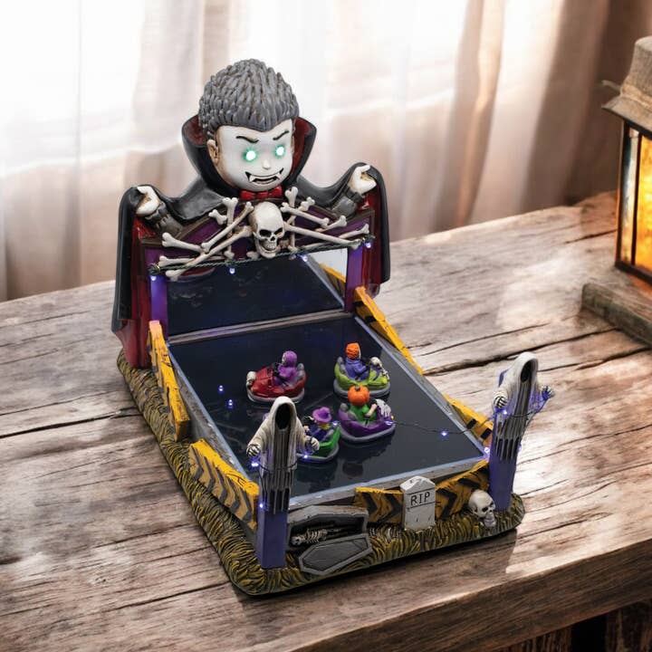 Forever Gifts Inc. - Wholesale Decorative Tabletop Object - Bite & Bumper Cars Halloween Village0