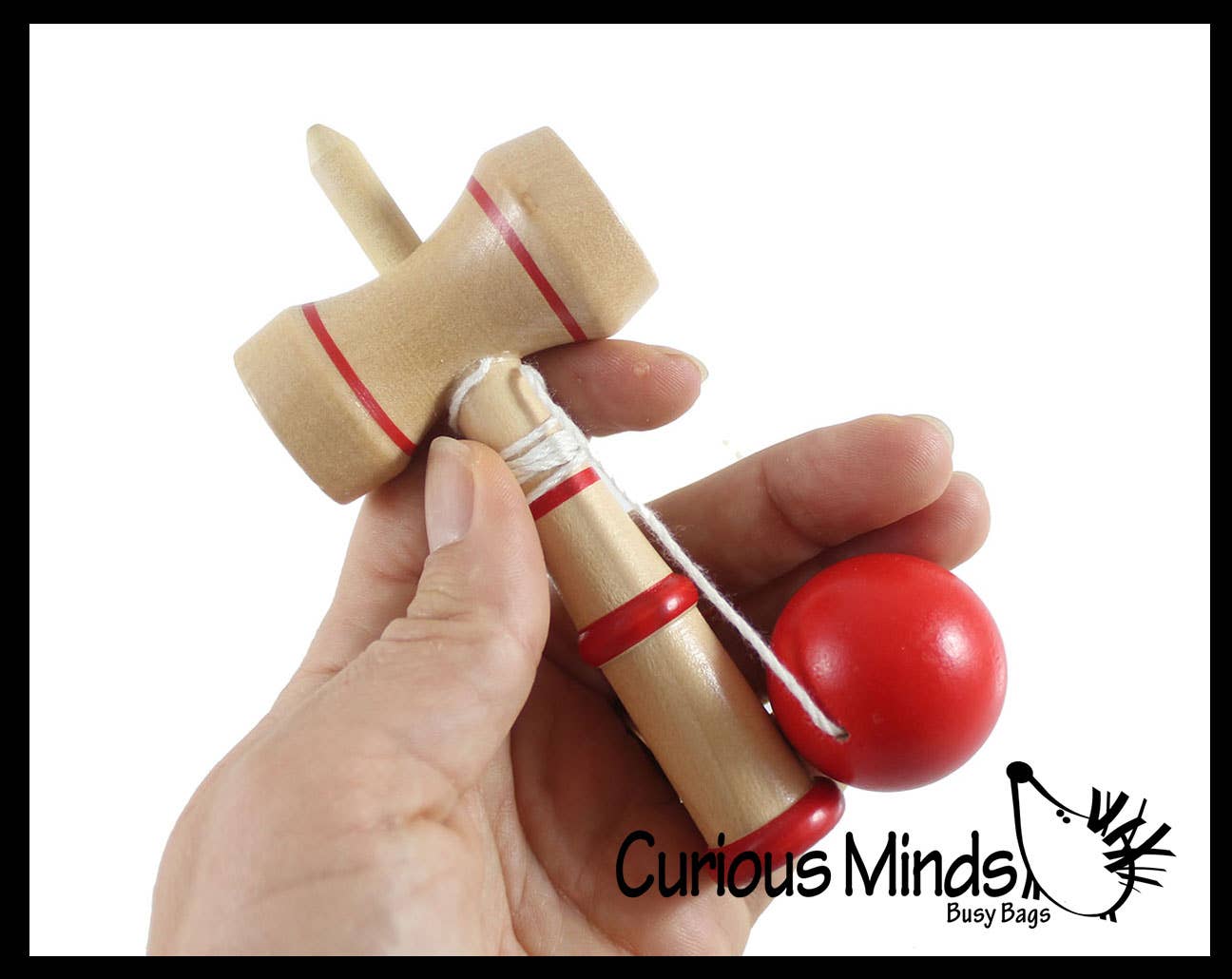 Curious Minds Toys - Wholesale Wood Toy - Kids - 1 Kendama Small Wood Ball and Cup Wooden Mexican Yo Yo Toy Y