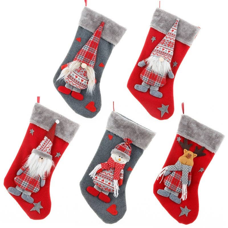 ShieldChic – wholesale Holiday Stocking – New Faceless Old Man Christmas Socks Christmas Decorations Forester Dolls Red Socks Gift Bag5