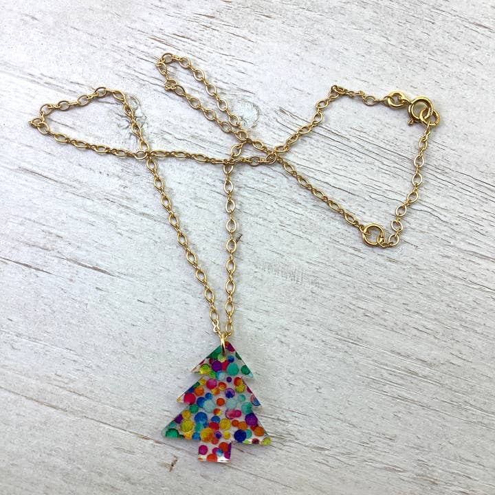 Christmas Color necklace for wholesale by A La Luna