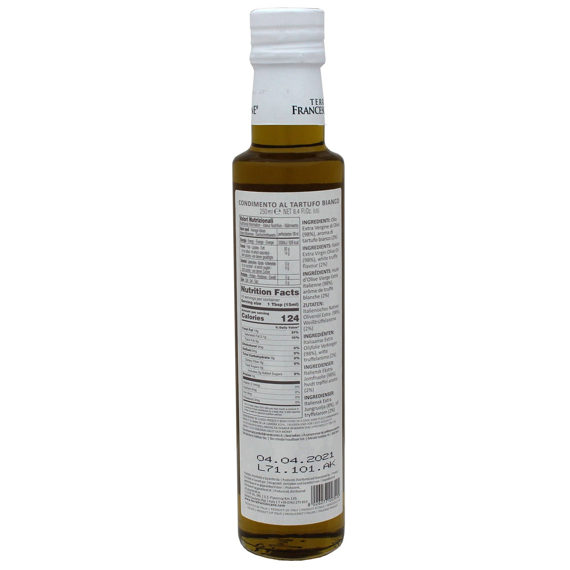 M5 Corporation - Wholesale Olive Oil - White Truffle Infused EVOO - 8.5oz (250ml)1