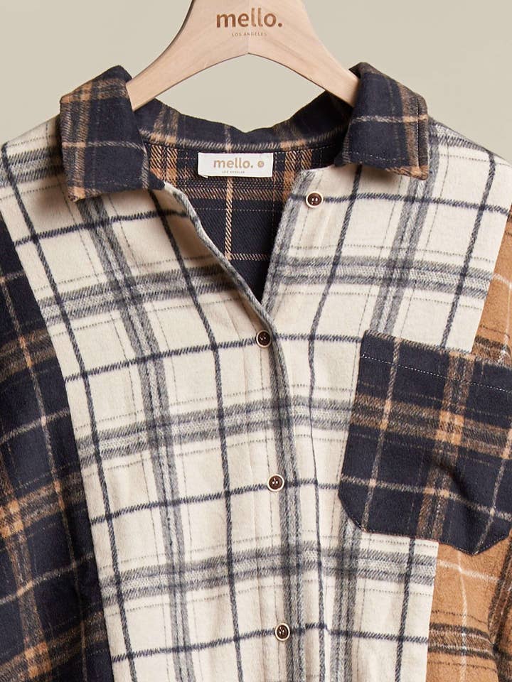 Multi Plaid Oversize Shacket for wholesale on Faire6