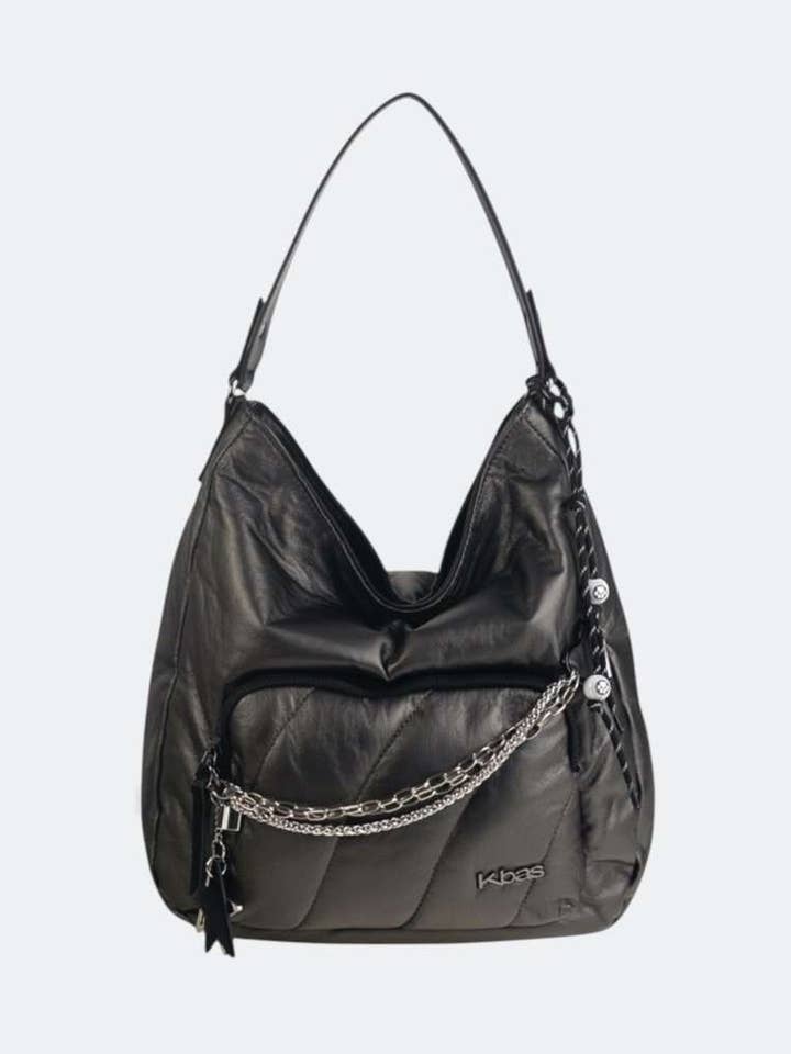 HOBO PU, WITH ZIPPER, LEAD COLOR for wholesale by Kbas