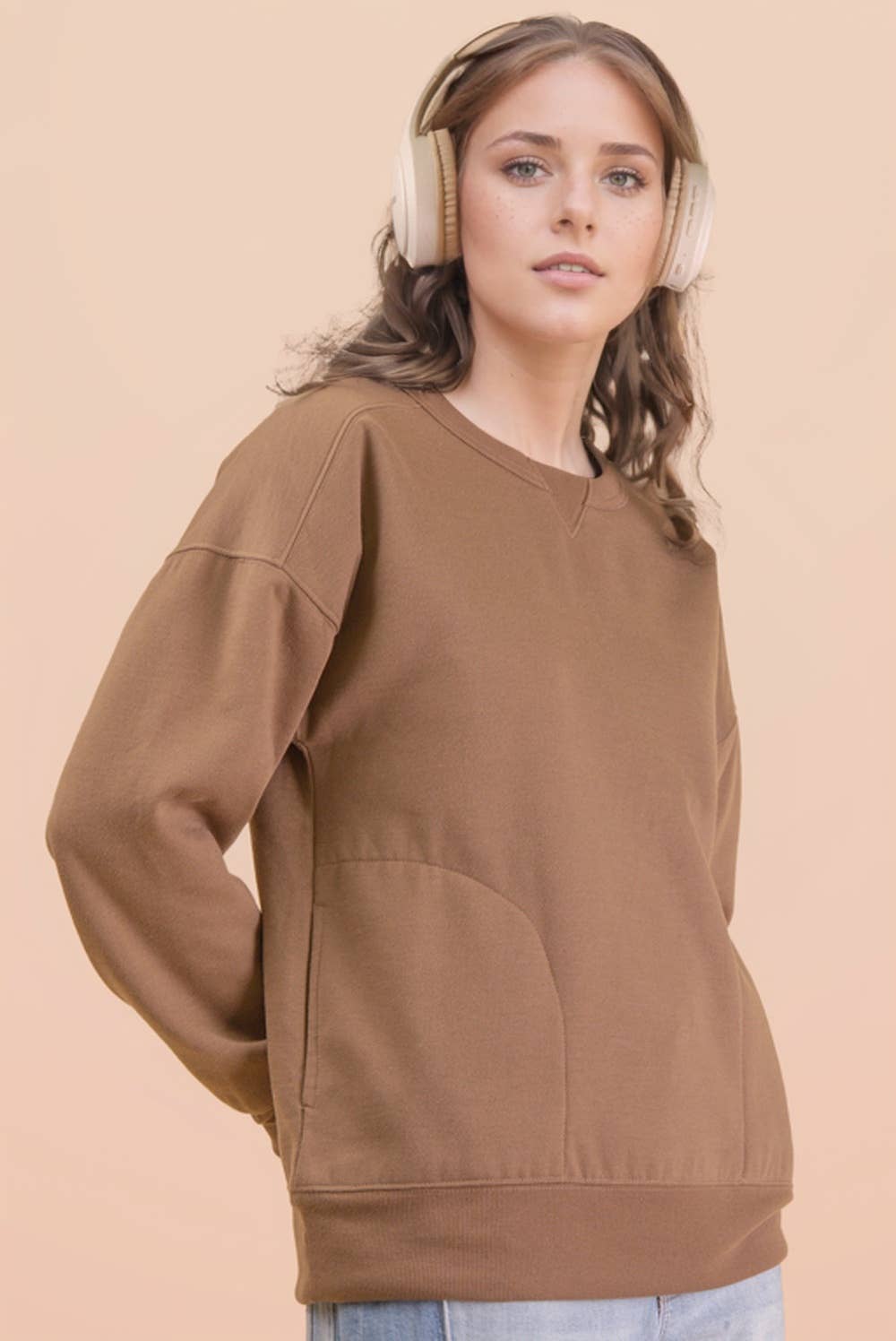 VERY J - Wholesale Knit Top - Women's - NT12385-Oversized Casual Comfy Solid Knit Top13