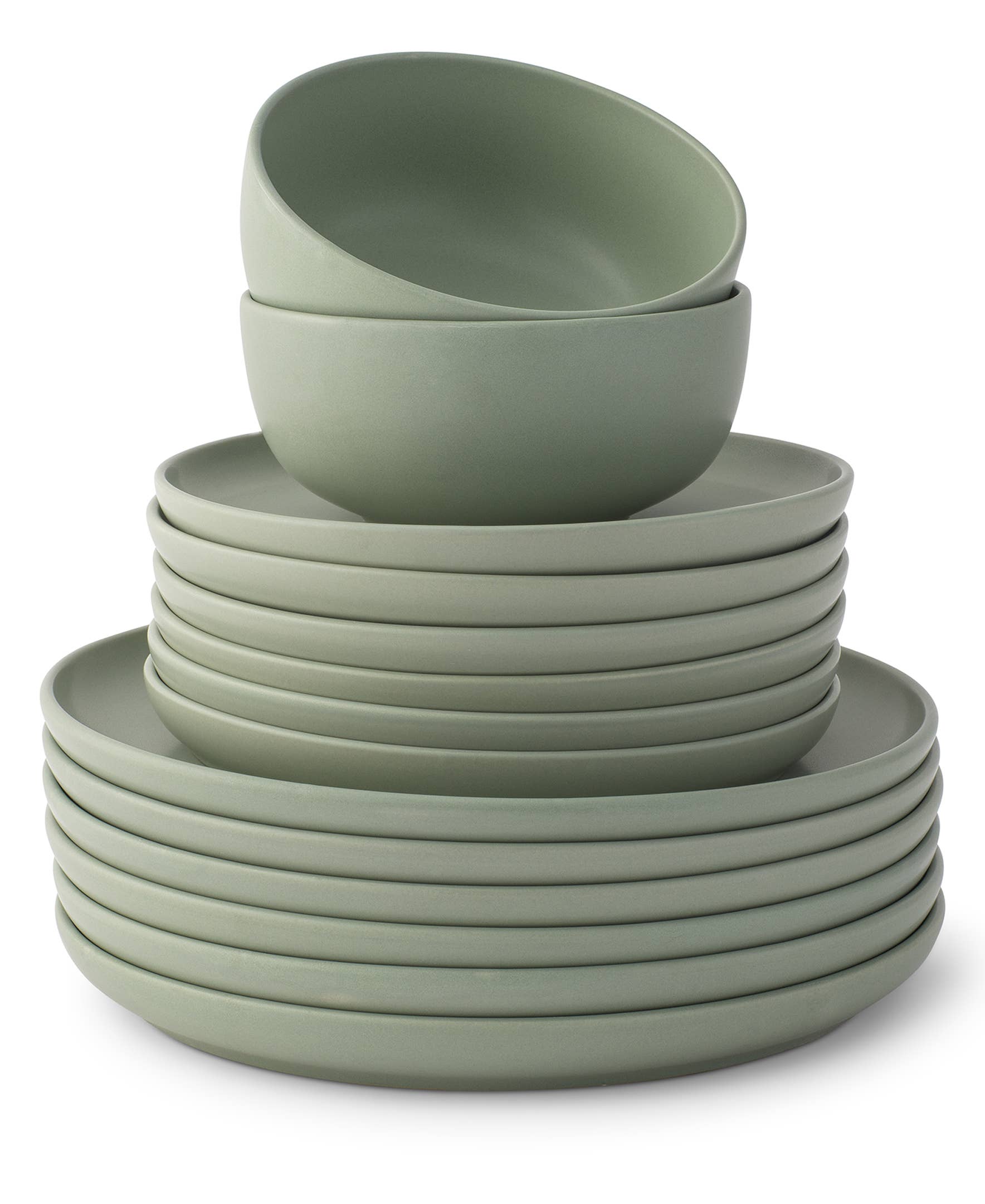 JoyJolt - Vente Service à vaisselle - Service de vaisselle en grès JoyJolt Mesa 18 pièces6