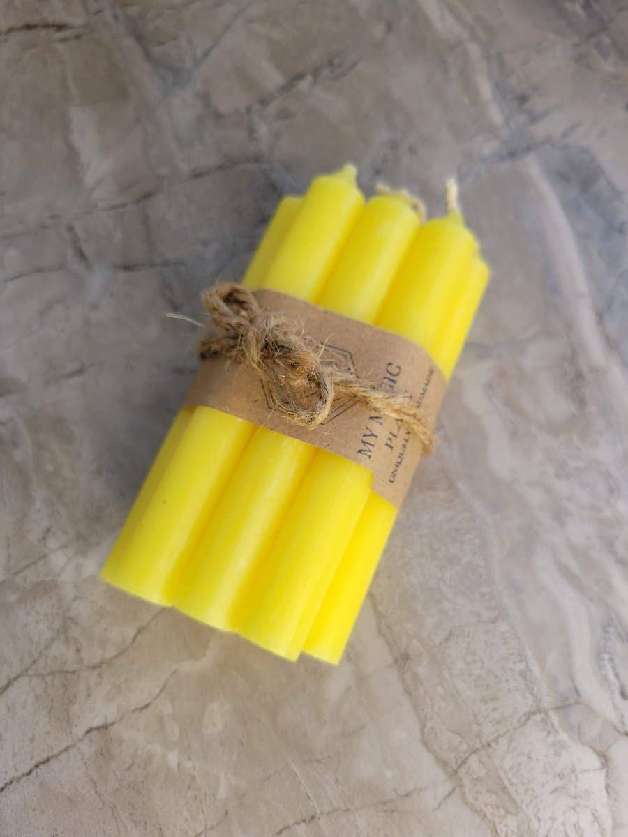 My Magic Place Shop - Wholesale Tapered Candle/Candlestick - Set of 10 mini Candles 4" chime unscented Home Decor4