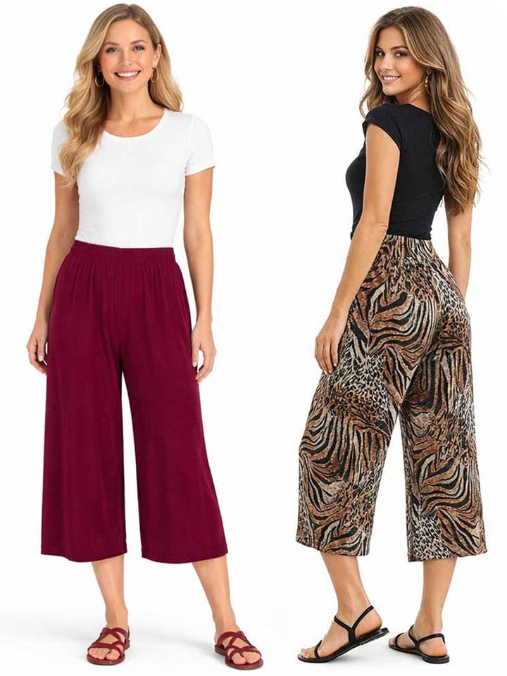 The Magic Scarf Company - Wholesale Pants - Women's - 1248 - Slinky TravelWear Capris26