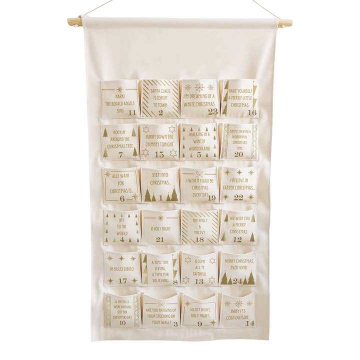 PersyBoo – Großhandel Adventskalender – Personalisierbarer Adventskalender aus Stoff mit Weihnachtsliedern1