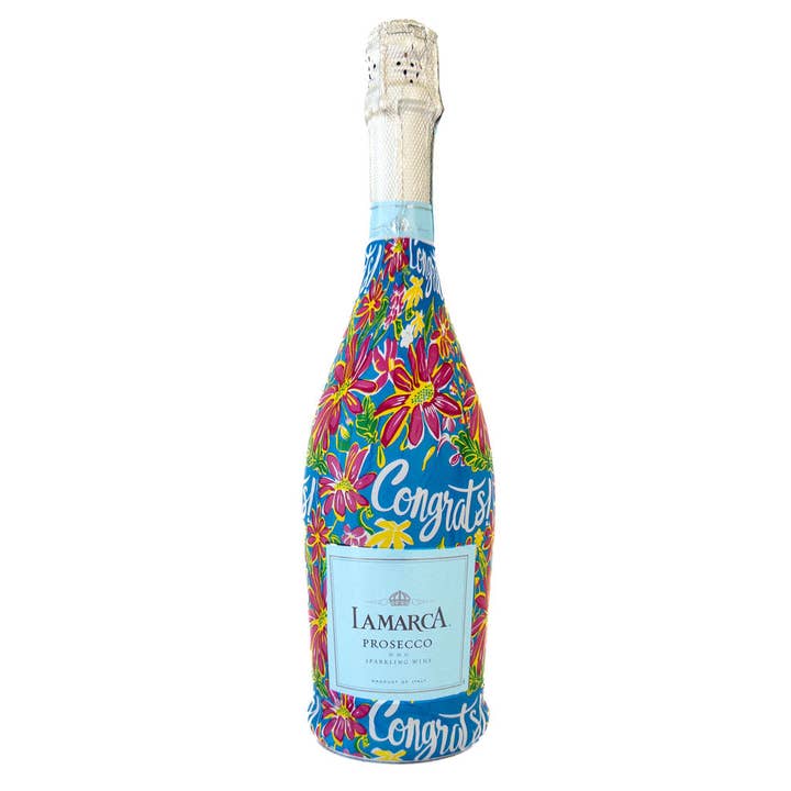 Beau Bottles - Wholesale Wine Gift Bag - Beau Bottles Preppy Congrats - Prosecco Collection