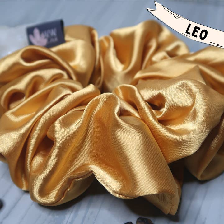 Leo Hair Scrunchie, Tigers Eye Inside -REGULAR size for wholesale by Woowoochickdesigns