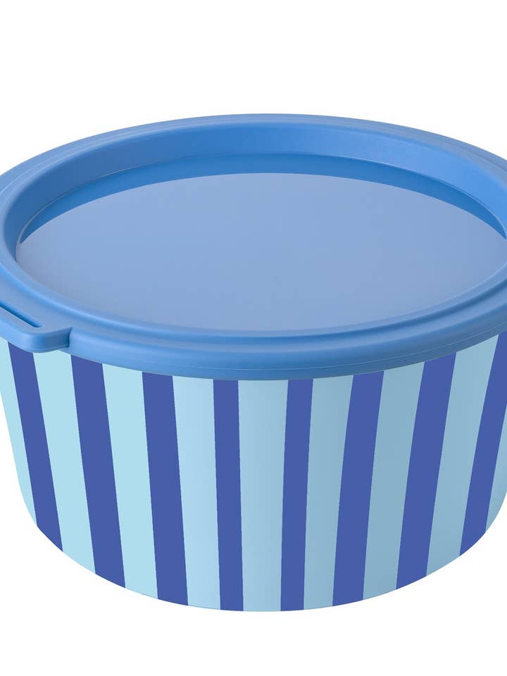 Bowl with Lid NORA BOX 2.2l STRIPES for wholesale by Koziol ideas for friends GmbH