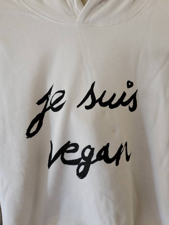 Vegan Club - Wholesale Hoodie - Women's - Short Waist Sweater Je Suis Vegan2