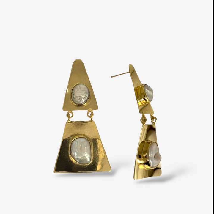 Gold Prism Earrings for wholesale by Koda Wearables