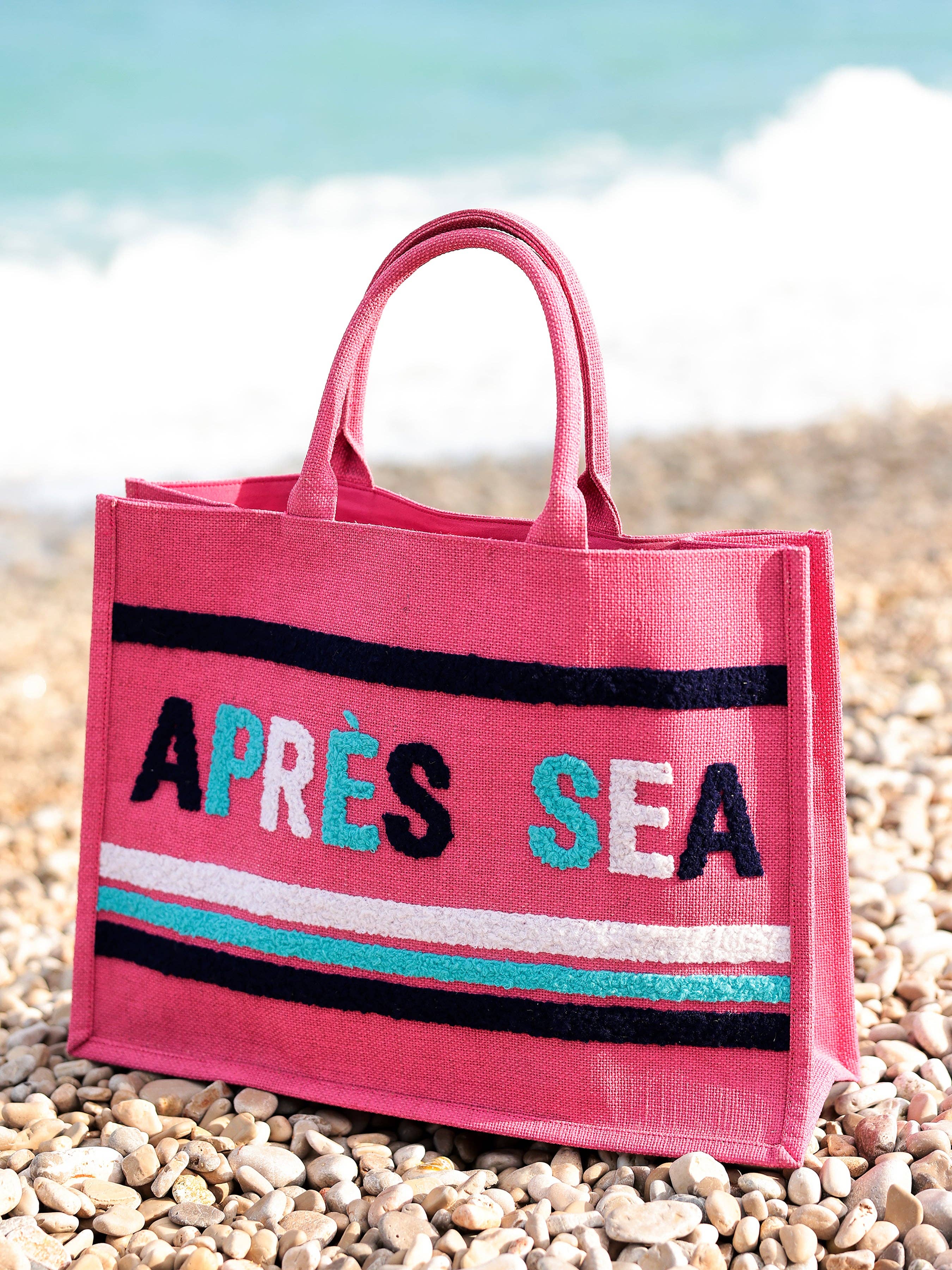 Shiraleah - Wholesale Beach Bag - "APRÈS SEA" BEACH BAG, PINK3