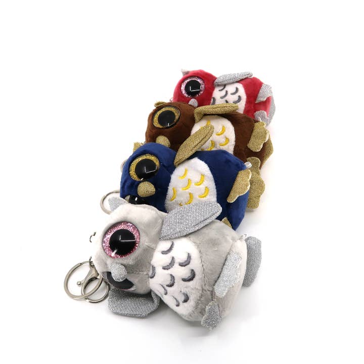 ASSORTED Owl Plush Key Chain TY612-2. (12PC) for wholesale on Faire4